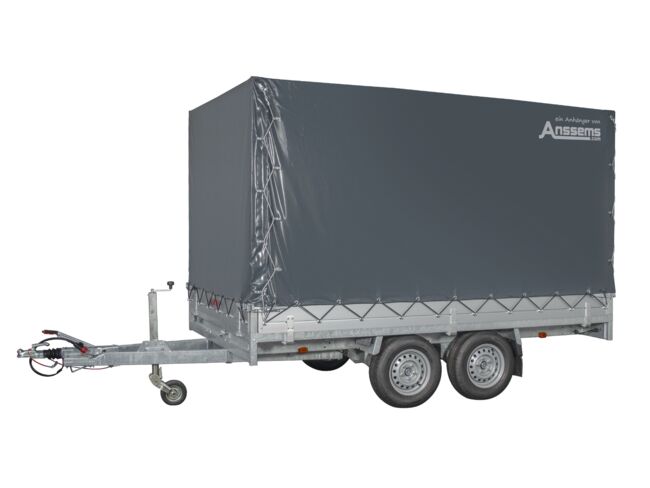 Anssems Hochlader Tandem ASX 2500.325x178 mit Rampen, Seilwinde, Stützen und Aktionsplane 180cm!